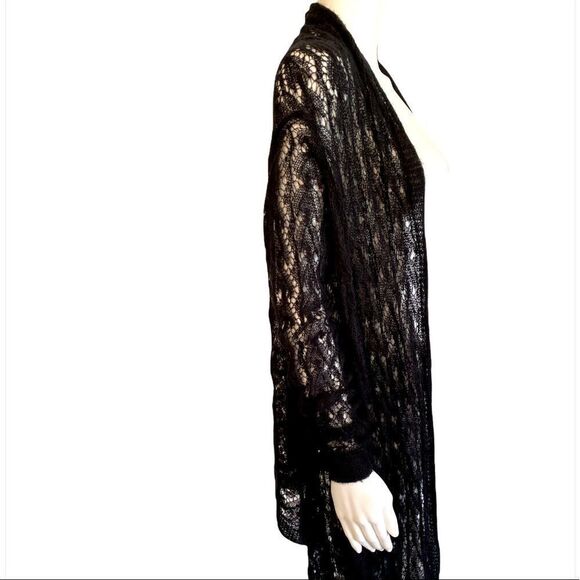 Moda International Long Black Knit Cardigan - Picture 8 of 12